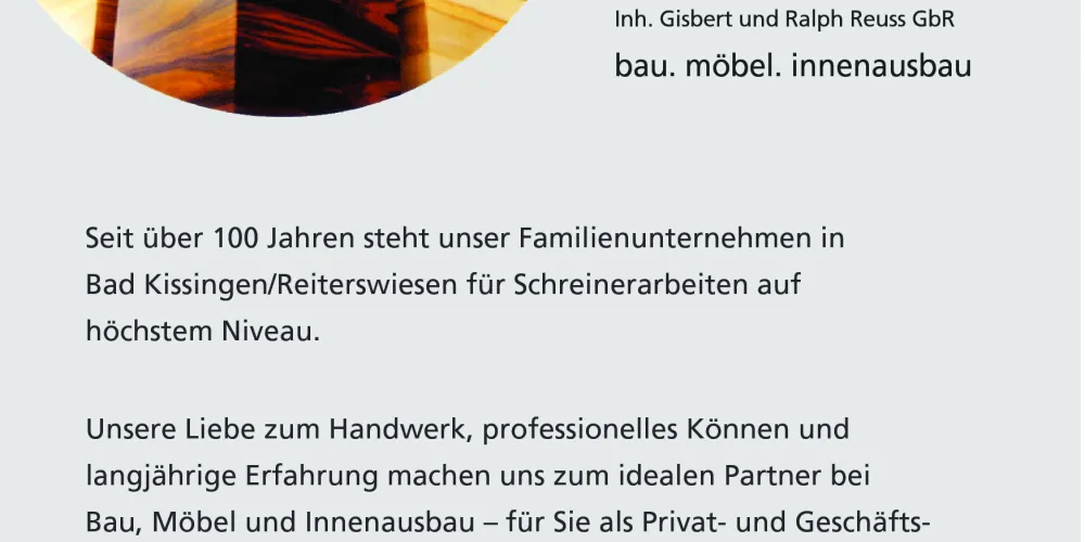 Schreinerei Rudolf Reuss Inh. Gisbert u. Ralph Reuss GbR